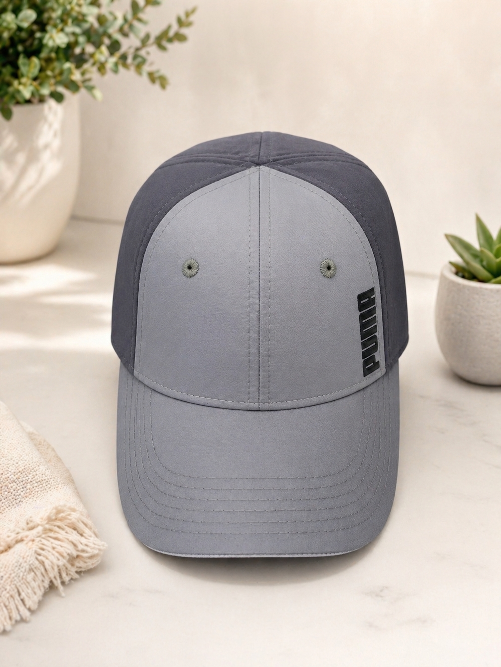 PUMA Two-Tone Gray Baseball Cap, Adjustable.